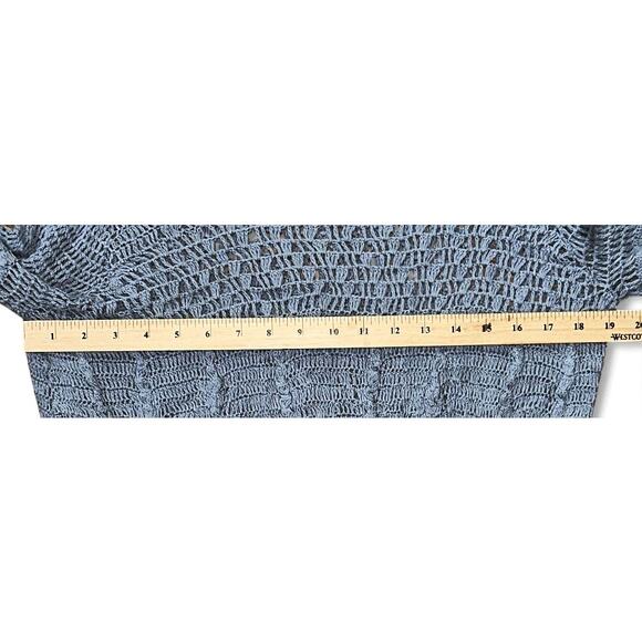 NWT Tularosa Willow Pullover Crochet Open Knit Blue Sage Sweater Small - Picture 4 of 7
